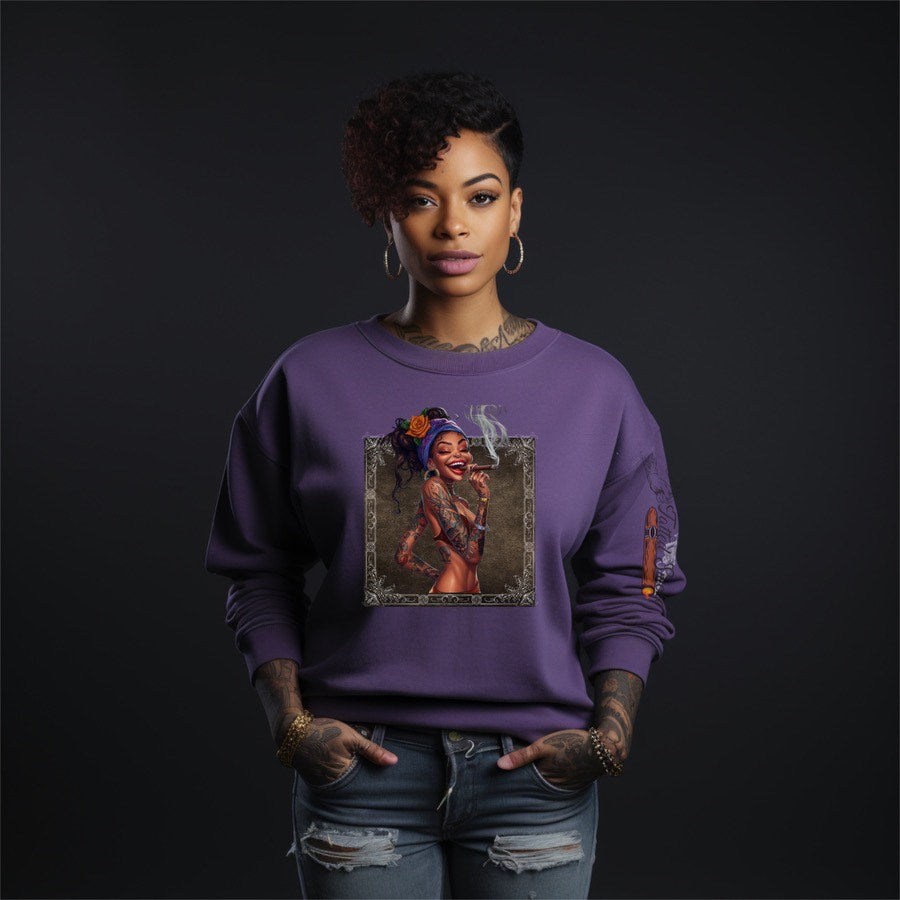 CRAZY TATTOO CHICK SWEATSHIRT