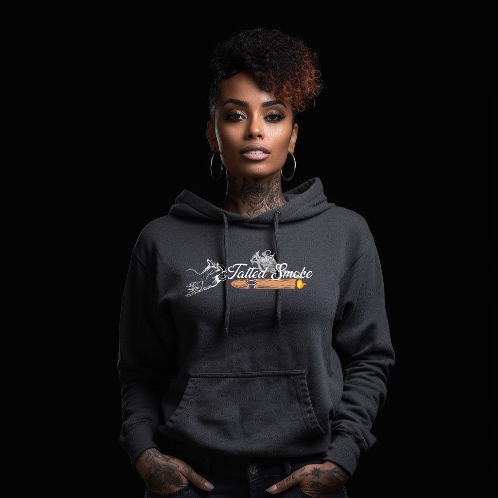 Tatted Smoke Embroidery Hoodie