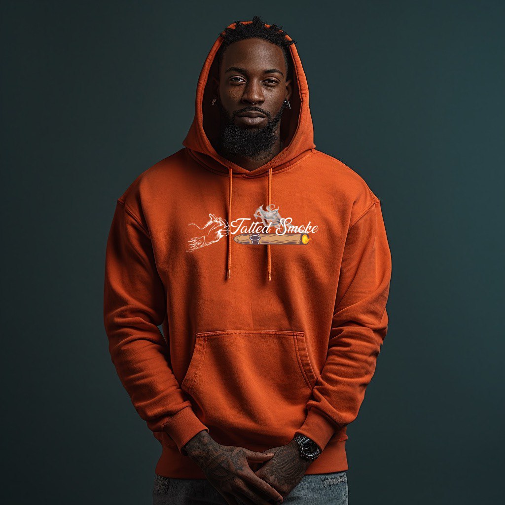 Tatted Smoke Embroidery Hoodie